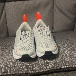 Kids Gray and Red Athletic Shoes